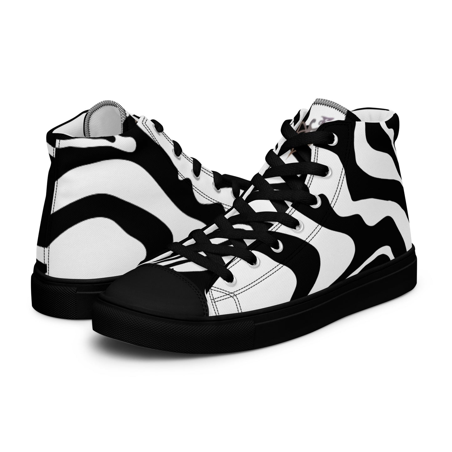 High Top Zebra Print Shoes