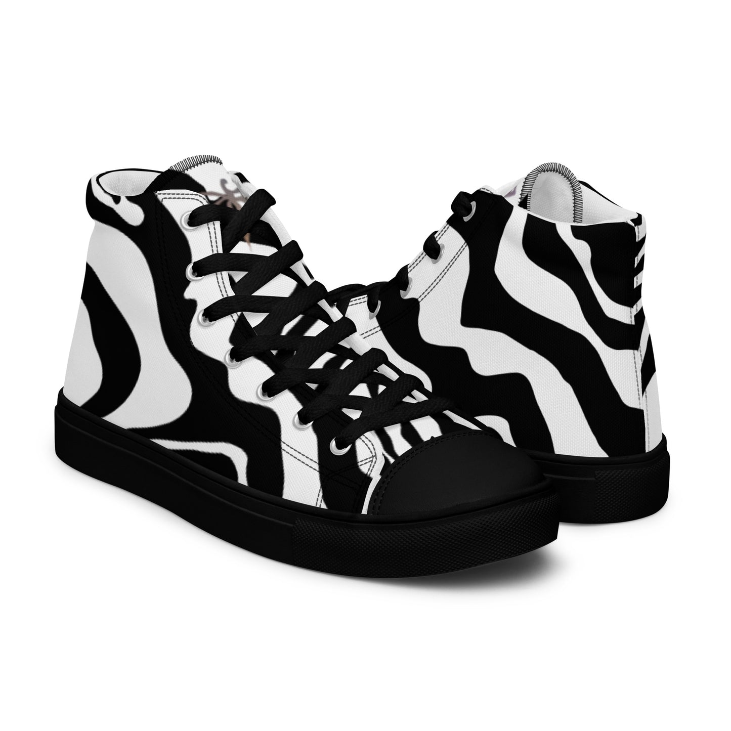 High Top Zebra Print Shoes