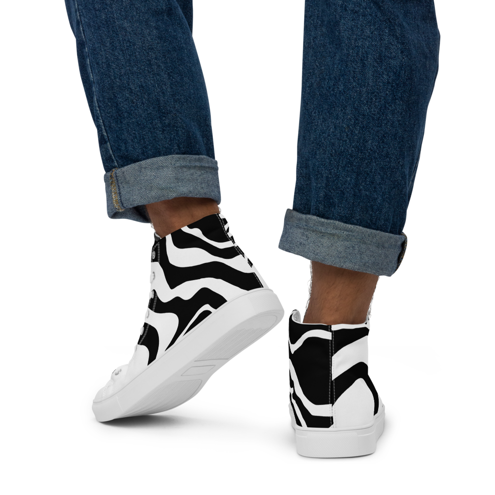 High Top Zebra Print Shoes