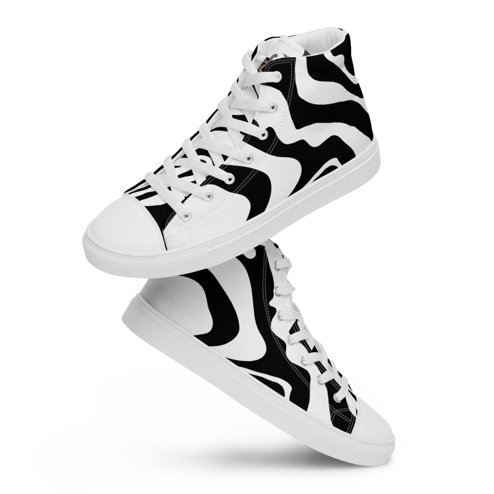 High Top Zebra Print Shoes