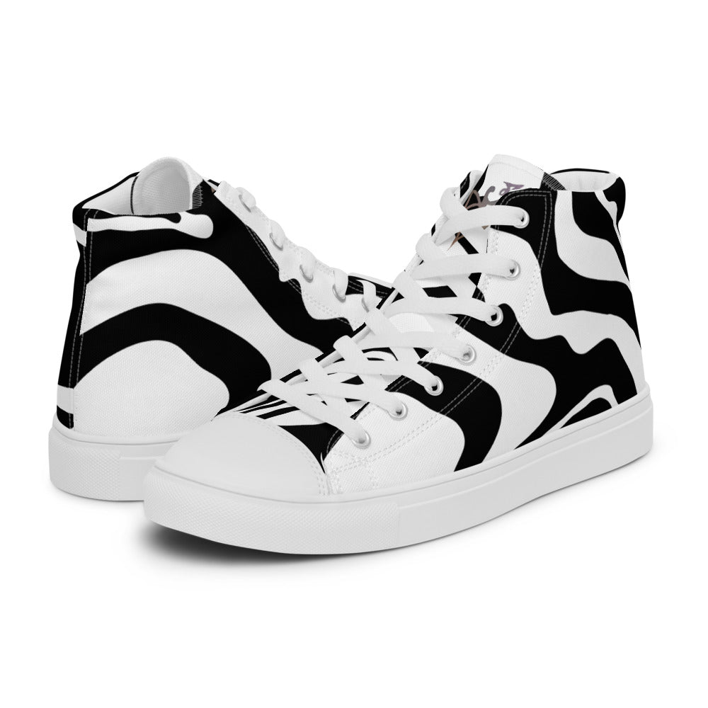 High Top Zebra Print Shoes