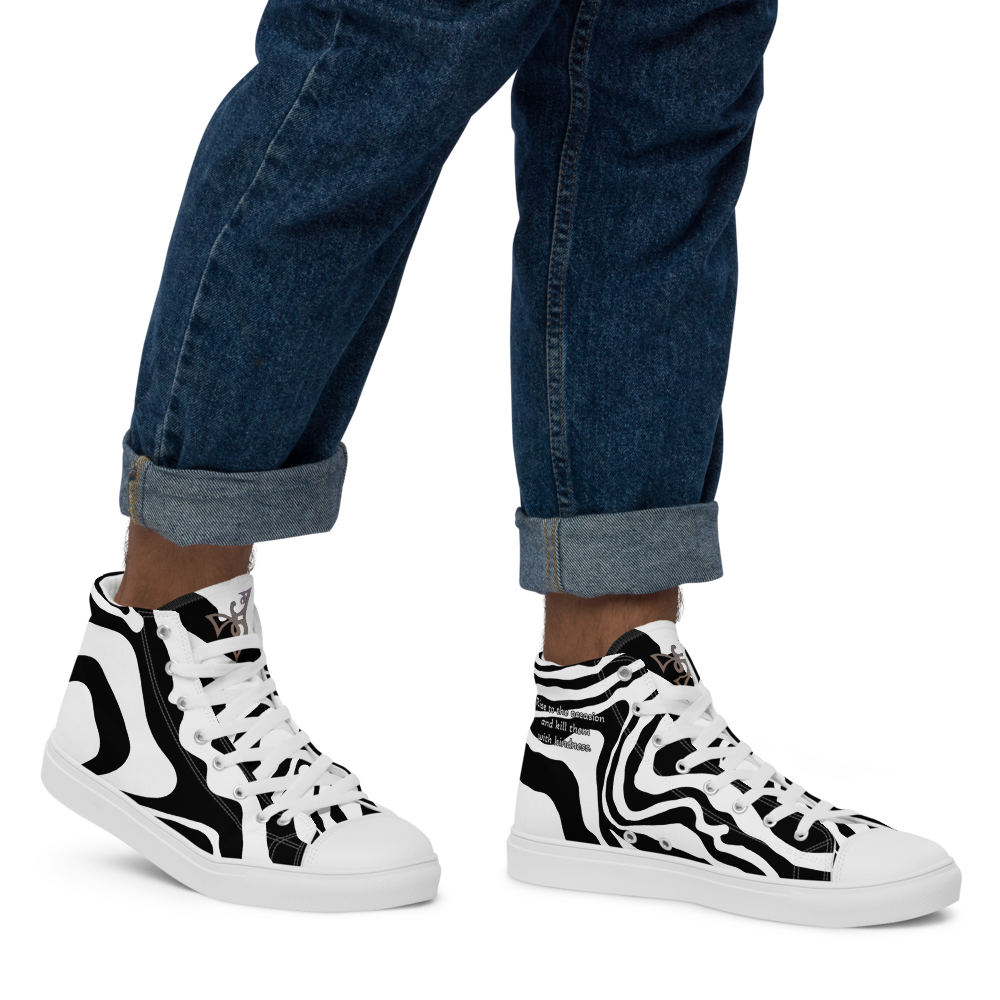 High Top Zebra Print Shoes